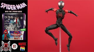 Mafex SPIDERMAN MILES MORALES Into the SpiderVerse Renewal Version 236 Marvel Figure Review [upl. by Kcin]