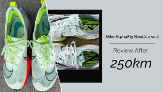 Nike Air Zoom AlphaFly Next 1 vs 2  Shoe Battle After 250km [upl. by Calida530]