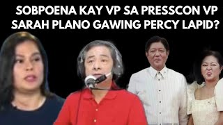 VP SARAH l DI SINIPOT ANG NB VP SARAH GAGAEIN ALA PERCY LAPID DAHIL SA PAGSIWALAT KAY GAGBA AT TAM [upl. by Netsirc]