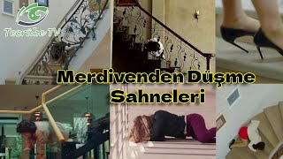 Dizi Klişesi Merdivenden Düşme Sahnesi [upl. by Nihahs]