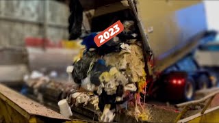 Unforgettable Dumps of 2023 Watch our Favorite Garbage Trucks dumping Nasty loads All year long [upl. by Nevyar]