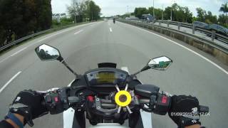 KAWASAKI ER6F VS APRILIA SHIVER TOP SPEED [upl. by Meghan989]