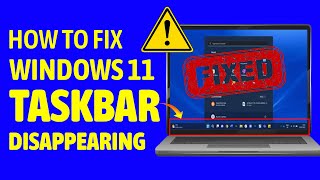 How to fix windows 11 taskbar disappearing or stuttering [upl. by Helene725]