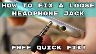 How to Fix a Loose Headphone Jack  35mm Loose Headphone Connection Quick Fix [upl. by Elleinnod381]