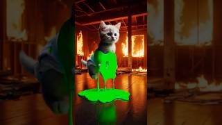 🔥😺 Hero Dad Cat Rescues Kitten from Burning House 🏠⚠️animation cattales catfunny supercat [upl. by Florio]