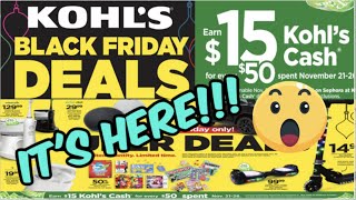 KOHLS BLACK FRIDAY AD 2021  SuperDeals on clothing kitchen electronics amp more [upl. by Lombardo]