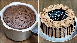 Chocolate Cake in Pressure Cooker  Chocolate Cake Without Oven  Birthday Cake Recipe [upl. by Humphrey297]