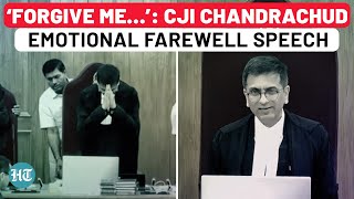 CJI Chandrachud Farewell Speech Emotional Goodbye Message To Supreme Court Successor Sanjiv Khanna [upl. by Ericksen]