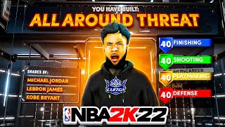 This ISO BUILD is BREAKING NBA 2K22 NEW quotALLAROUND THREAT BUILD is UNSTOPPABLE BEST BUILD 2K22 [upl. by Atikaj]