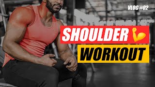 SHOULDER MUSCLES හදාගන්න GYM workout එකක්  💪Vlog 02 [upl. by Jordon]