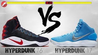 Nike Hyperdunk 2016 vs Hyperdunk 2017 [upl. by Patten]