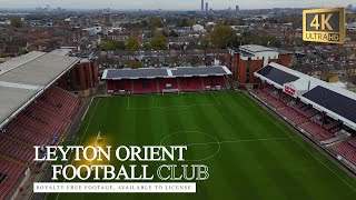 Leyton Orient Football Club Brisbane Road – Stunning 4K RoyaltyFree Drone Footage [upl. by Zampardi]