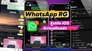 WhatsApp estilo iPhone RG actualizado ✅💯🥰😍 SIN VINCULACIÓN [upl. by Eiryk]