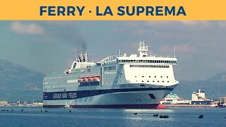 Departure of ferry LA SUPREMA Olbia GNV [upl. by Rakia115]