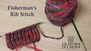 Filatura di Crosa Knitting Basics Fishermans Rib [upl. by Laerol]