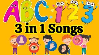 five senses song  abc phonics song  123 song  kids songs and nursery rhymes compilation english [upl. by Udenihc794]