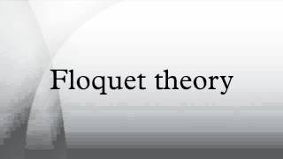 Floquet theory [upl. by Annagroeg]