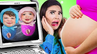 OH NO MY MOM IS PREGNANT AGAIN  CRAZY AND FUNNY PREGNANCY SITUATIONS BY CRAFTY HACKS PLUS [upl. by Mayfield392]