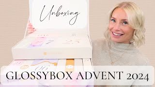 SPOILER ALERT GLOSSYBOX ADVENT CALENDAR UNBOXING  WOW XMAS DAY SURPRISED ME [upl. by Ahsea291]