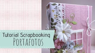 Tutorial portafotos MUY FÁCIL primavera scrap [upl. by Lennaj]