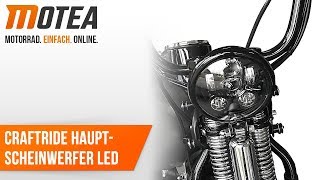 Schwarzer LED Hauptscheinwerfer 575 Zoll für Harley Davidson  Craftride [upl. by Katlin]