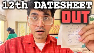 Official Notice CBSE Class 12 DATESHEET OUT jee1 jee2025 cbse2025 [upl. by Derwood]