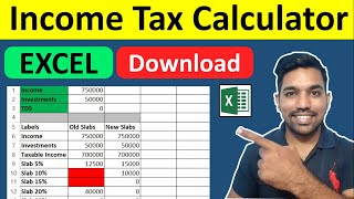 Income Tax Calculator 202324 Excel Download  Income Tax Calculation [upl. by Hayne903]