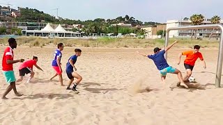 PARTIDO FÚTBOL PLAYA 3vs3 con La Élite [upl. by Nylarak]