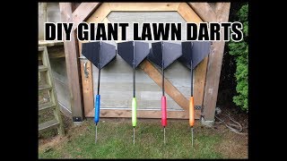 DIY Giant Lawn Darts as seen on Dude Perfect [upl. by Crompton]