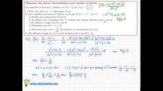 théorème des valeurs intermédiaires et dérivation  Exercice Très IMPORTANT  Type BAC [upl. by Elraet]