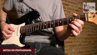 Aprende Como Leer Pentagrama y Partituras en Guitarra Eléctrica en solo 7 minutos Tutorial TCDG [upl. by Dorena]