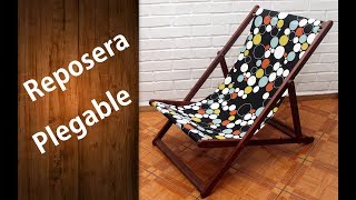 Cómo hacer una reposera o perezoso Fácil  Wooden deck chair [upl. by Odlaner811]