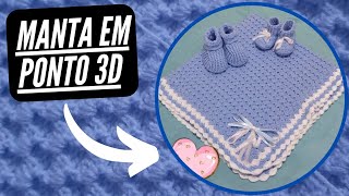 Manta em ponto 3D passo a passo semprecirculo [upl. by Annalla850]