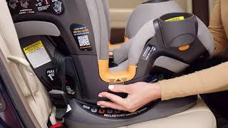 Chicco OneFit AllinOne Car Seat Installing with LATCH ForwardFacing [upl. by Enyehc]