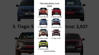 Tata Motors car sales june 2024 tata tatamotors india tatapunch nexon harrier tatasafari [upl. by Meer]