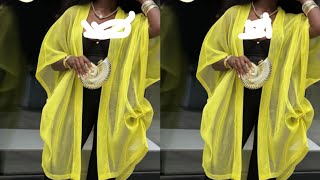 HOW TO CUT AND SEW THIS KIMONO JACKET WITH SIDE PLEATGATHERS [upl. by Assirek]