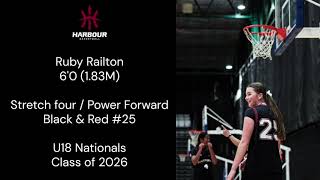 Ruby Railton  60 Stretch four  Power Forward  Class of 2026  U18 Nationals [upl. by Alinna]