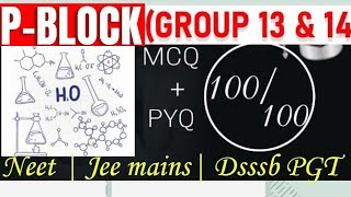 Pblock group 1314 elements MCQPYQ Part3  Neet chemistry JEE Mains DSSSB PGT neet jee dsssb [upl. by Ianteen]