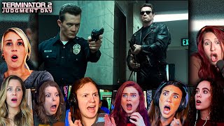 TOP quotT800 Vs T1000quot Reactions Terminator 2 Judgment Day Movie Reaction First Time Watching [upl. by Ramoj]