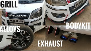 7 years old wagonR modified with bodykit grill amp other accessories [upl. by Alabaster108]