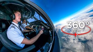 360° Airline Cockpit View FULL Flight  Dallas  Miami  American Eagle E145 [upl. by Gustavo822]