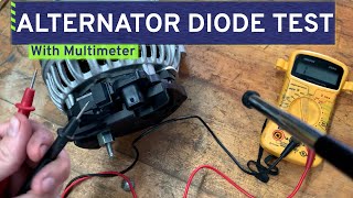 How to do a Quick Alternator Diode Test with a Multimeter [upl. by Ithaman]