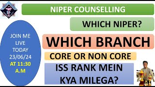 NIPER COUNSELLINGCOUNSELLING DETAILSDOCUMENTSSEAT MATRIXWHICH NIPERCORE OR NON CORE [upl. by Yedsnil]