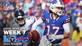 Tennessee Titans vs Buffalo Bills  2024 Week 7 Game Highlights [upl. by Lehcin778]