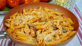 PASTA CON CHAMPIÑONES EN SALSA DE TOMATE MUY FÁCIL Y RÁPIDO [upl. by Artenra]