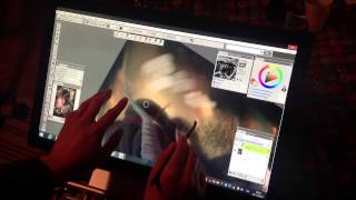 Painter X3 on Windows 8 multitouch display [upl. by Kaslik]