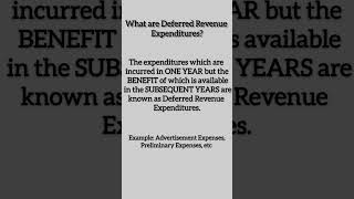 What are Deferred Revenue Expenditures shorts accountssimplified [upl. by Reta]