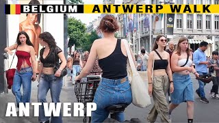 🇧🇪ANTWERP WALKING TOUR 4K  Wandering Through Antwerp Central [upl. by Renraw]