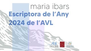 Maria Ibars Escriptora de l’Any 2024 de l’AVL [upl. by Navets794]