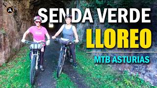 🚩 Senda Verde LLOREO en BICI MIERES 🍀 ASTURIAS [upl. by Hekker]